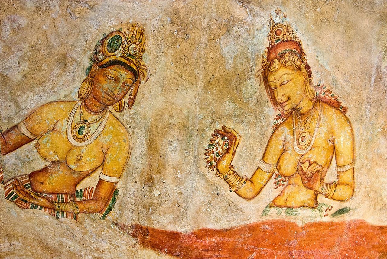 frescos de Sigiriya en Sri Lanka